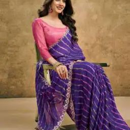 Women Chiffon Saree-image-25