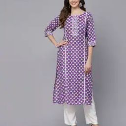 Floral Print Straight Kurta-image-57