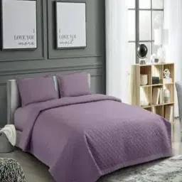 280 TC Quilted Double Bed Cover with Pillow Covers-image-20