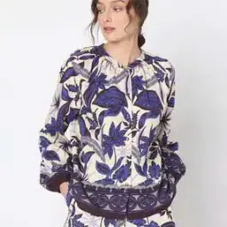 vero moda Relaxed Fit Floral Shirt with Button Closure-picture-24