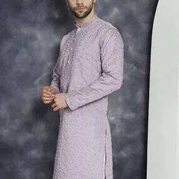 jompers Men Embroidered Regular Fit Long Kurta-picture-15