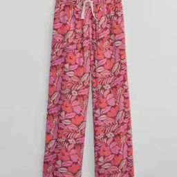 Floral Print Wide-Leg Pants-image-58