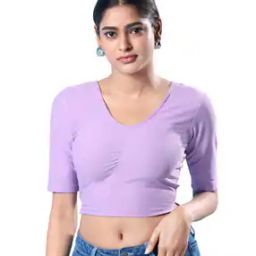 Women Round-Neck Slip-On Blouse-16