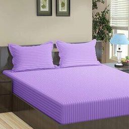200TC Queen Size Flat Bedsheet with 2 Pillow Covers-picture-46