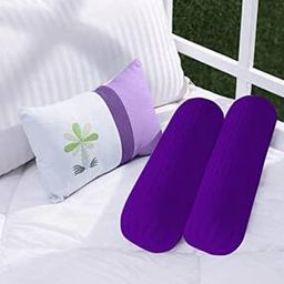 Pack of 2 200 TC Striped Cotton Bolster Covers-30