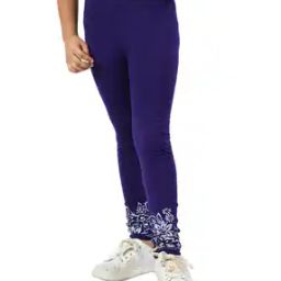 Leggings with Floral Print Hem-image-59