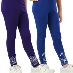 indiweaves Pack of 2 Leggings with Floral Print Hem-picture-31