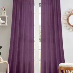 Set of 2 Striped Eyelets Door Curtains-49