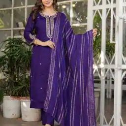 Women Embroidered Straight Kurta Set-picture-20