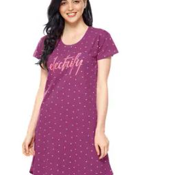 Typographic Print Round-Neck Nightshirt-picture-31