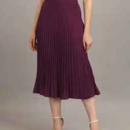 Women Pleated A-Line Skirt-picture-40