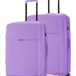 Men Set of 2 Striped Trolley Bags with TSA Lock-14
