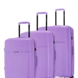 Men Set of 3 Striped Trolley Bags with TSA Lock-image-79