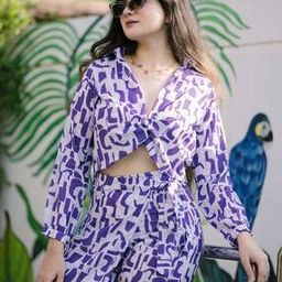 Women Printed Top & Shorts Co-Ord Set-image-47