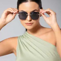 Women Rimless Square Sunglasses-IDOR-5271-PUR-image-11