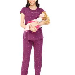 Micro Print T-Shirt & Pyjama Set-picture-16