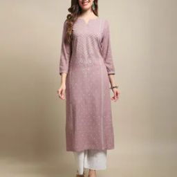 Micro-Print Straight Kurti-19
