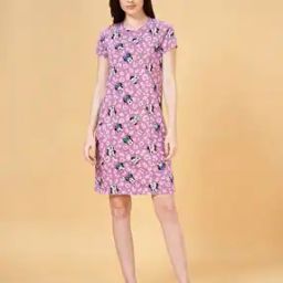 Women Graphic Nightshirt with Round Neck-34