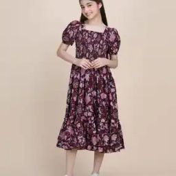 Girls Fit And Flare Dress-image-3