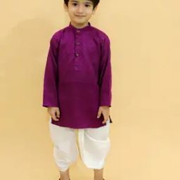 Boys Regular Fit Kurta Dhotis Set-image-2