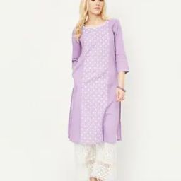 Women Embroidered Straight Kurta with Slip Pocket-image-35