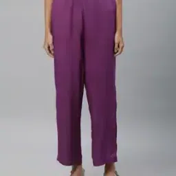 Women Straight Fit Palazzos with Insert Pockets-image-51
