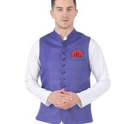 Solid Slim-Fit Nehru Jacket-27