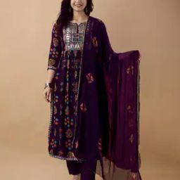 Women Embroidered Straight Kurta Set-image-31