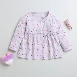 Button-Front Quirky Print Dress-image-29