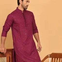 Men Embroidery Long Kurta-30
