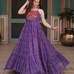 Women Printed Flared Kurti-image-78
