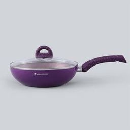 Granite Aluminium Non-Stick Wok with Glass Lid 2.7L-47