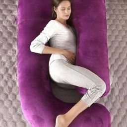 pumpum J-Shape Velour Maternity Pillow image 1