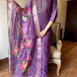 Women Embroidered Straight Kurta Set-image-63