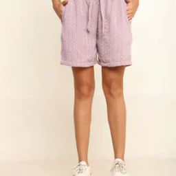 Women Mid-Rise Shorts with Elasticated Drawstring Waist-image-81