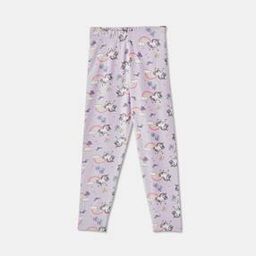 Girls Printed Leggings with Elasticated Waist-image-20