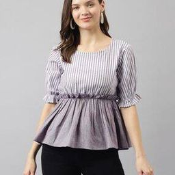 Striped Square-Neck Top-image-51
