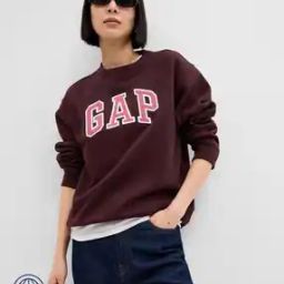 Women Logo Embroidered Relaxed Fit Sweatshirt-picture-15