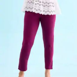 Women Relaxed Fit Pants with Insert Pockets-5