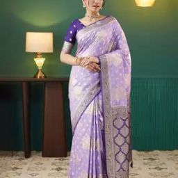 Women Traditional Saree with Blouse Piece-image-61