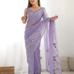 Women Traditional Saree with Blouse Piece-image-55