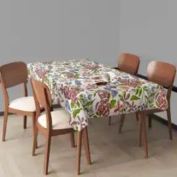trance home linen Floral Print Waterproof 6-Seater Table Cover-picture-5