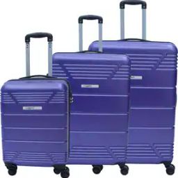 Set of 3 Men Striped Trolley Bags with Number Lock-image-10