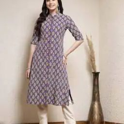 Women Floral Print Straight Kurta-image-57