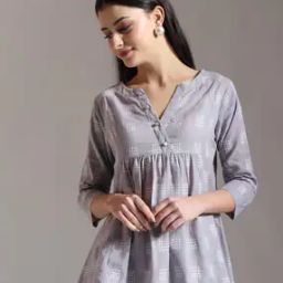 Handloom Cotton Geometric Printed Top-image-2
