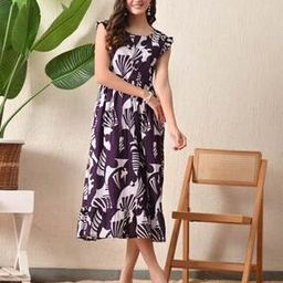 Women Printed Fit & Flare Dress-image-71