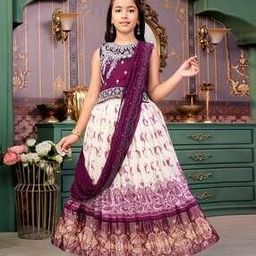 Girls Embroidery Lehenga Choli with Dupatta-image-67