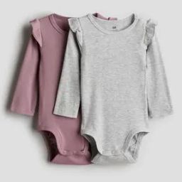 2 Pack Long Sleeved Bodysuits-picture-35