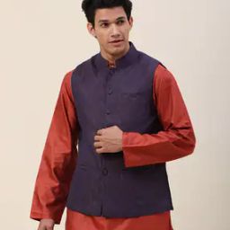 Floral Print Nehru Jacket-36