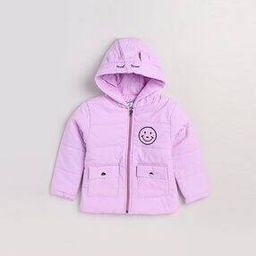 Hooded Jacket with Smiley Embroidery-image-40